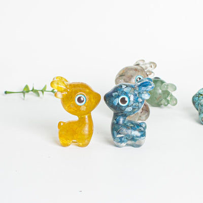 Olivenorma Crystal Gravel Epoxy Cute Fawn Gemstone Decoration