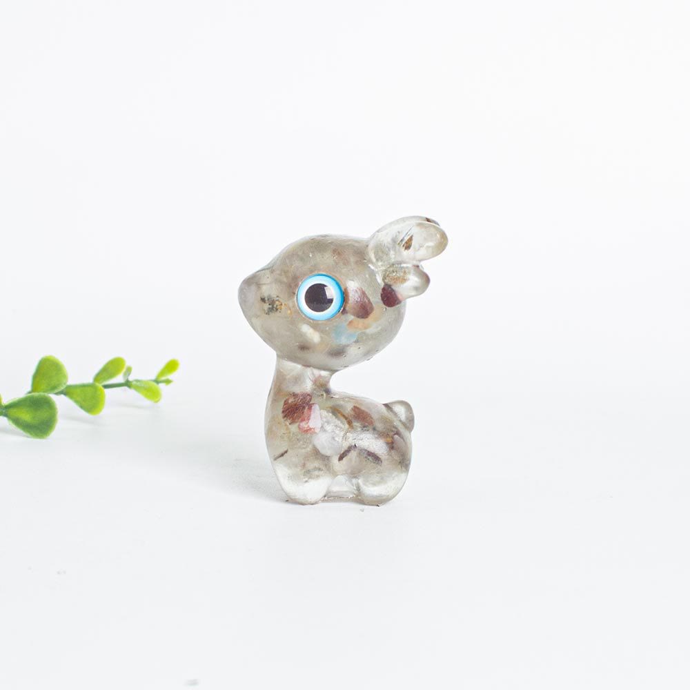 Olivenorma Crystal Gravel Epoxy Cute Fawn Gemstone Decoration