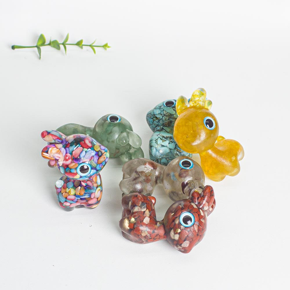 Olivenorma Crystal Gravel Epoxy Cute Fawn Gemstone Decoration