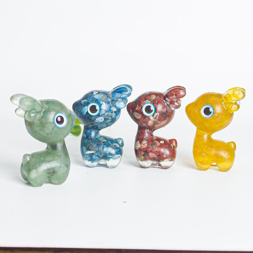 Olivenorma Crystal Gravel Epoxy Cute Fawn Gemstone Decoration