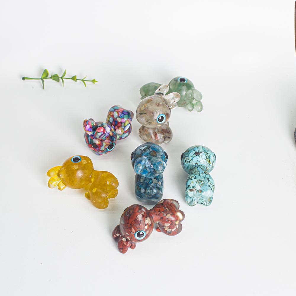 Olivenorma Crystal Gravel Epoxy Cute Fawn Gemstone Decoration