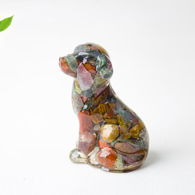 Olivenorma Crystal Gravel Epoxy Labrador Gemstone Decoration