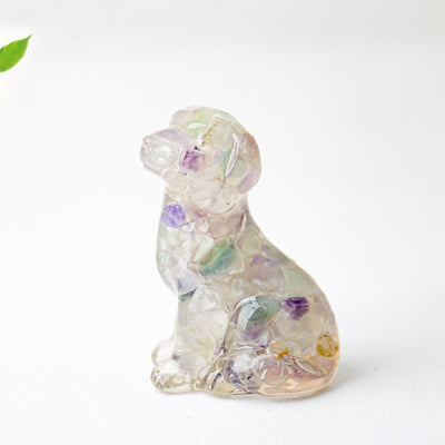 Olivenorma Crystal Gravel Epoxy Labrador Gemstone Decoration