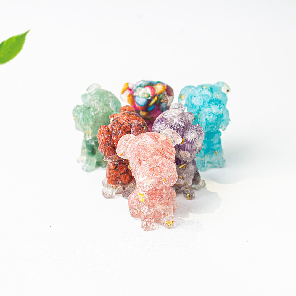 Olivenorma Crystal Gravel Epoxy Schnauzer Gemstone Decoration