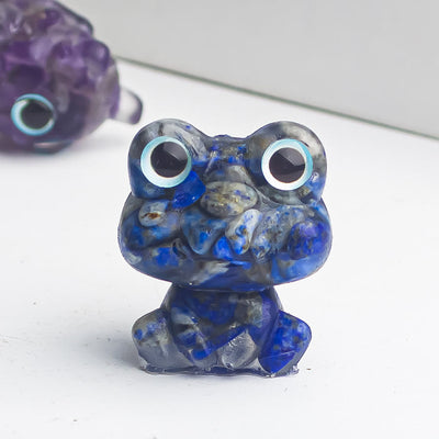 Olivenorma Crystal Gravel Epoxy Frog Gemstone Decoration