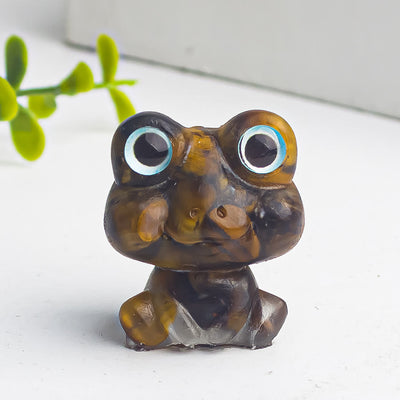 Olivenorma Crystal Gravel Epoxy Frog Gemstone Decoration