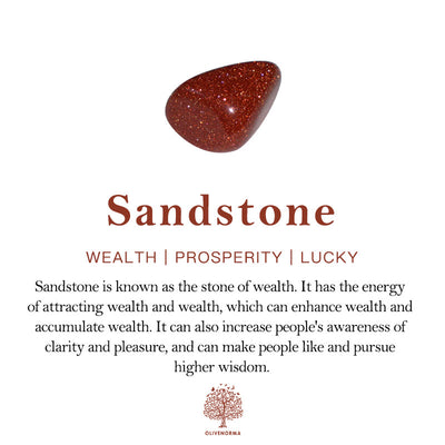 Olivenorma Sandstone Beads Multi-layer Bracelet Necklace