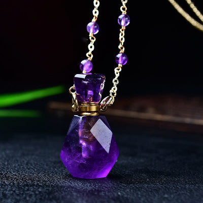 Olivenorma Natural Stone Essential Oil Diffuser Bottle Necklace