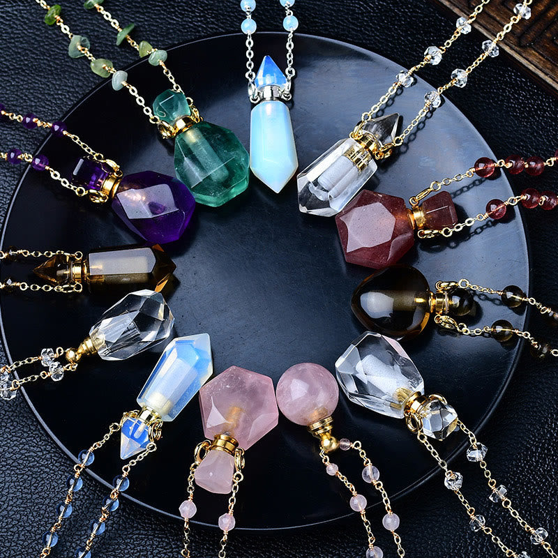 Olivenorma Natural Stone Essential Oil Diffuser Bottle Necklace