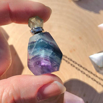 Olivenorma Crystal Essential Oil Diffuser Perfume Bottle Necklace