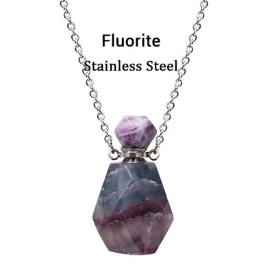 Olivenorma Crystal Essential Oil Diffuser Perfume Bottle Necklace