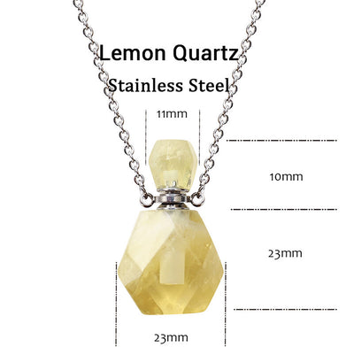 Olivenorma Crystal Essential Oil Diffuser Perfume Bottle Necklace
