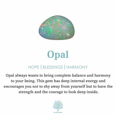 Olivenorma French Natural Opal Water Drop Pendant Necklace