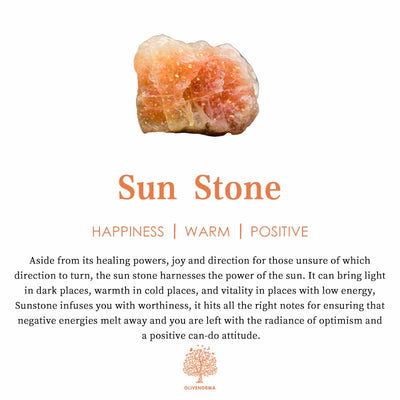 Olivenorma Natural Sun Stone Pendant Layered Choker Necklace