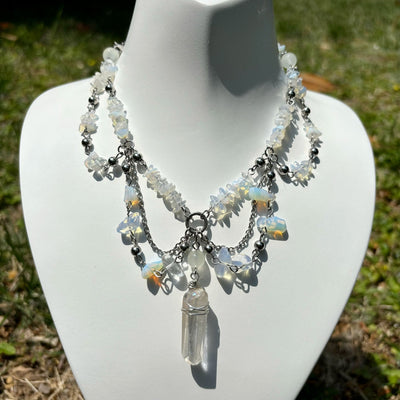 Olivenorma Natural Opalite Layered Choker Necklace