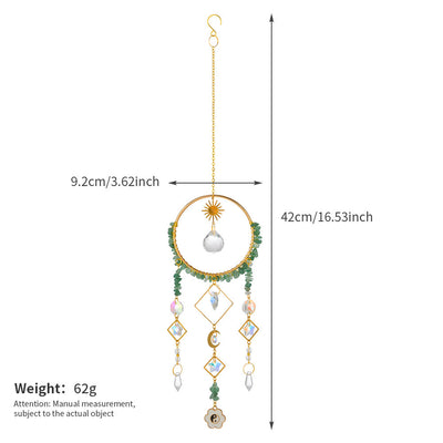 Olivenorma Crystal Geometric Circle Pendant Suncatcher Wind Chime