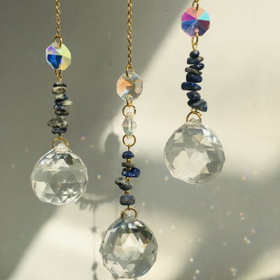 Olivenorma Natural Crystal Vine Moon Butterfly Wind Chime