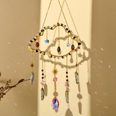 Olivenorma Amethyst Rose Quartz Gravel Cloud Wind Chime