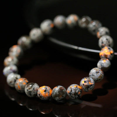 Olivenorma 6-12mm Natural Yooperlite Beads Bracelet