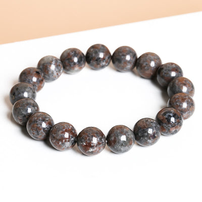 Olivenorma 6-12mm Natural Yooperlite Beads Bracelet