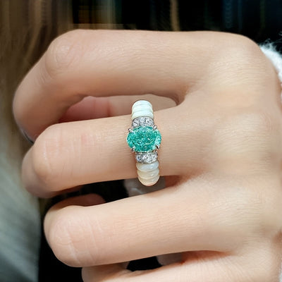 Olivenorma Oval Cut Aquamarine Ring