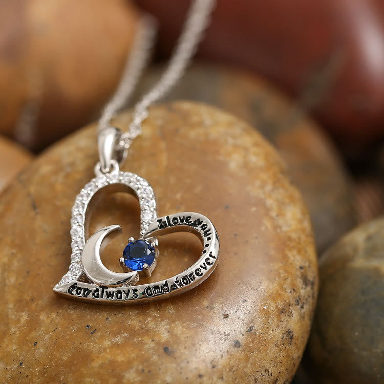 Olivenorma  "I Love you forever & always" Birthstone Necklace