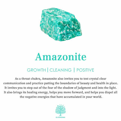 Olivenorma Amazonite Beaded Drop Pendant Necklace