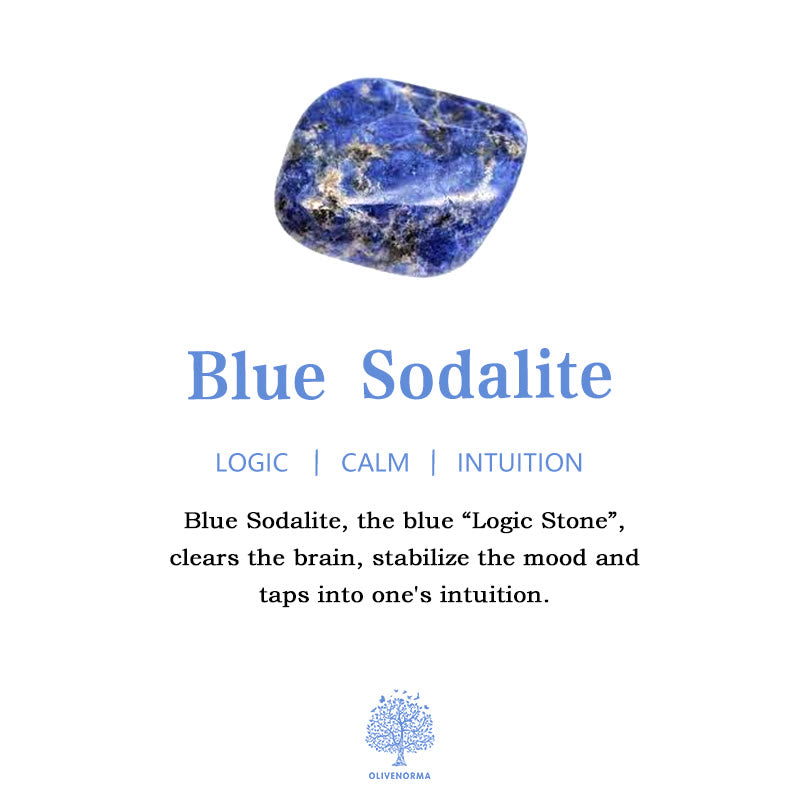 Olivenorma Aquamarine Blue Sodalite Multi-Wrap Braided Bracelet