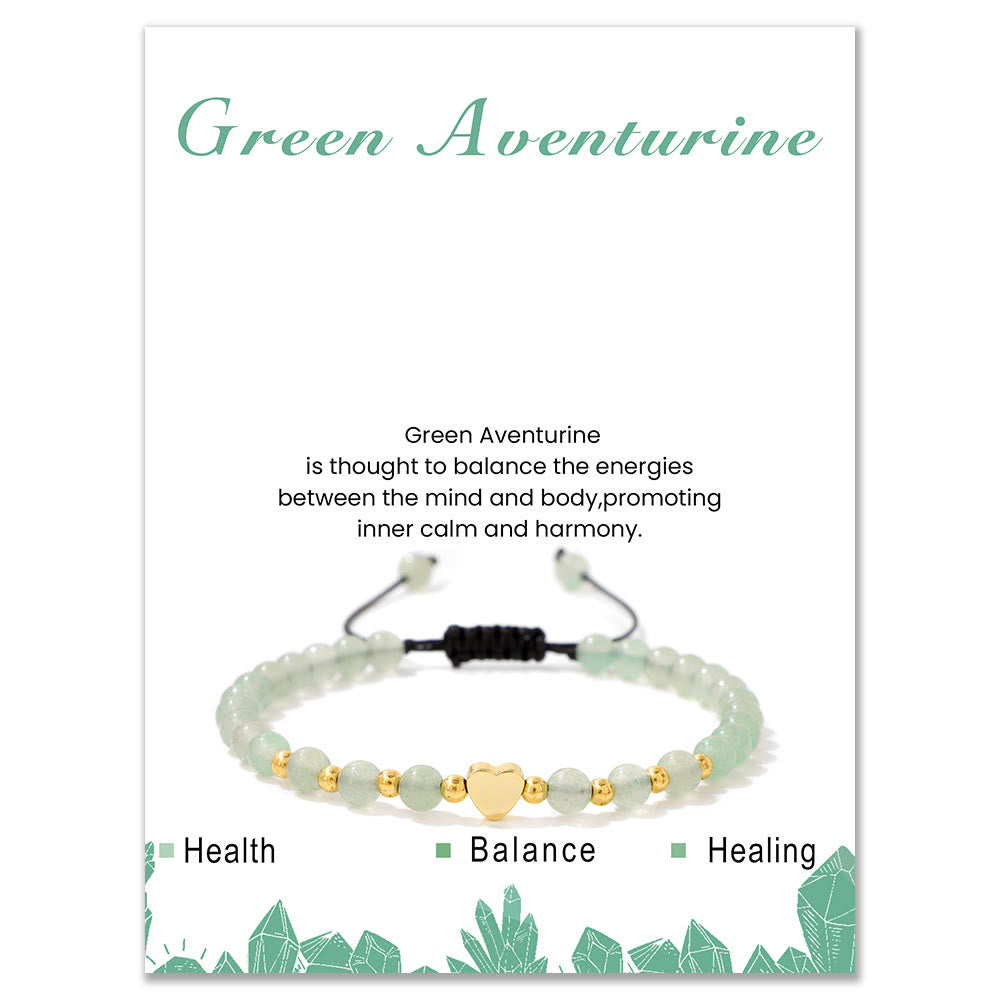 Olivenorma 4mm Natural Crystal Beads Drawstring Bracelet