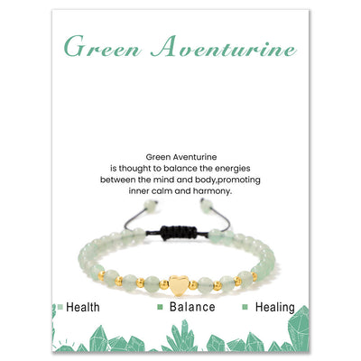 Olivenorma 4mm Natural Crystal Beads Drawstring Bracelet