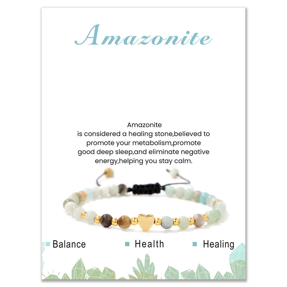 Olivenorma 4mm Natural Crystal Beads Drawstring Bracelet