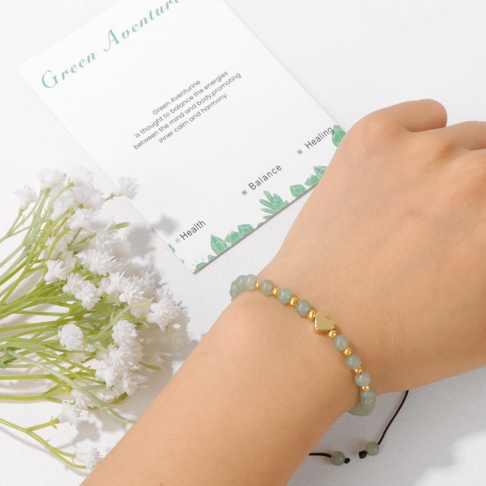 Olivenorma 4mm Natural Crystal Beads Drawstring Bracelet