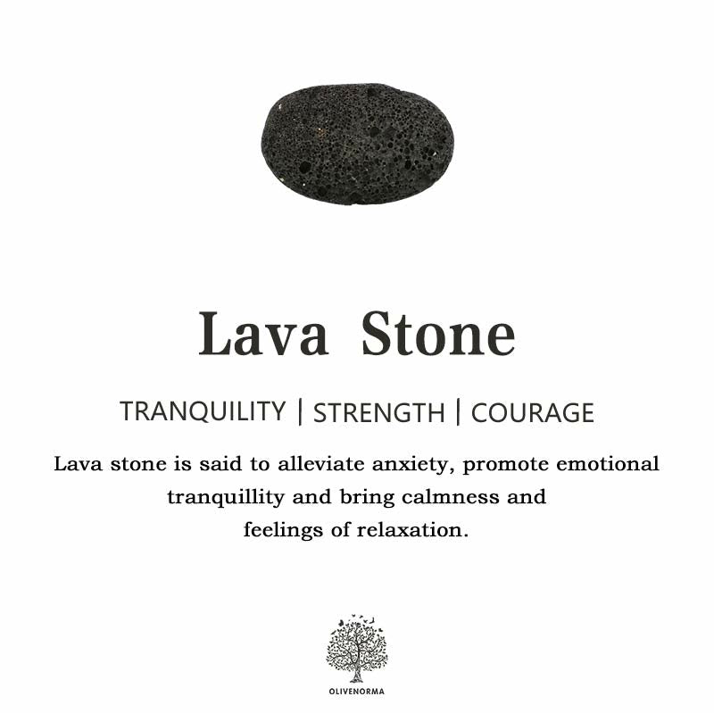 Olivenorma Natural Stone Lava Stone Beads Pendant Bracelet