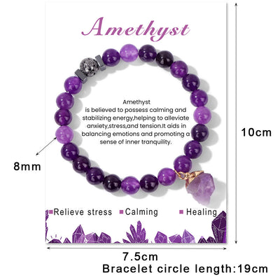 Olivenorma Natural Stone Lava Stone Beads Pendant Bracelet