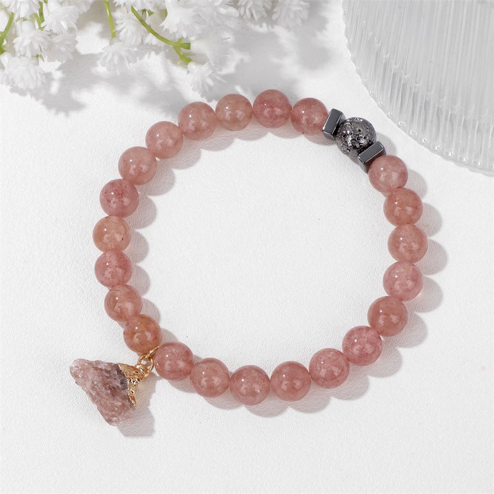 Olivenorma Natural Stone Lava Stone Beads Pendant Bracelet