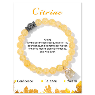 Olivenorma Natural Stone Lava Stone Beads Pendant Bracelet