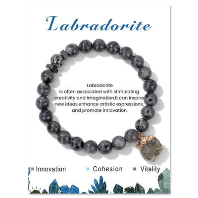 Olivenorma Natural Stone Lava Stone Beads Pendant Bracelet