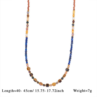Olivenorma Vintage Natural Tiger Eye Bead Pendant Necklace