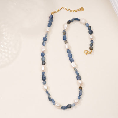 Olivenorma Crystal Beads Stainless Steel Fish Pendant Necklace