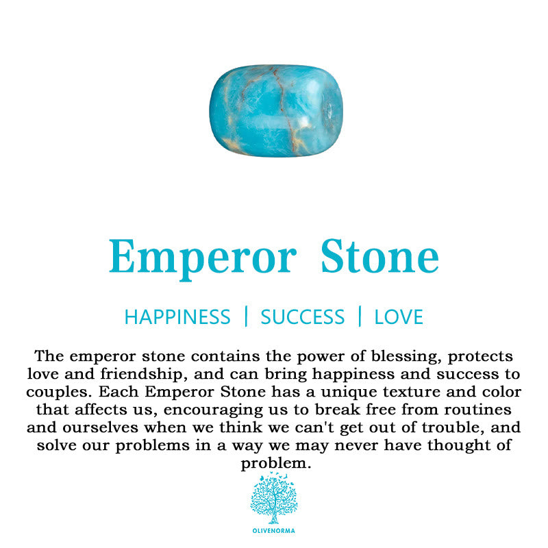 Olivenorma Emperor Stone Beads Evil Eye Pendant Necklace