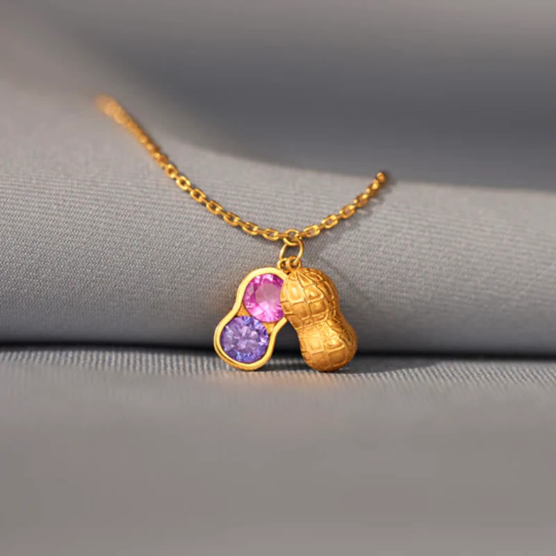 Olivenorma "We Are Besties" Peanut Birthstone Bracelet