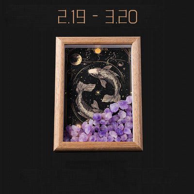Olivenorma Natural Gravel Zodiac Photo Frame Decoration