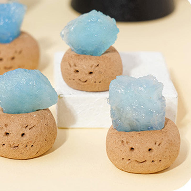 Olivenorma Natural Aquamarine Small Bean Decoration