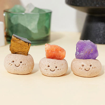 Olivenorma Natural Irregular Crystal Small Bean Decoration