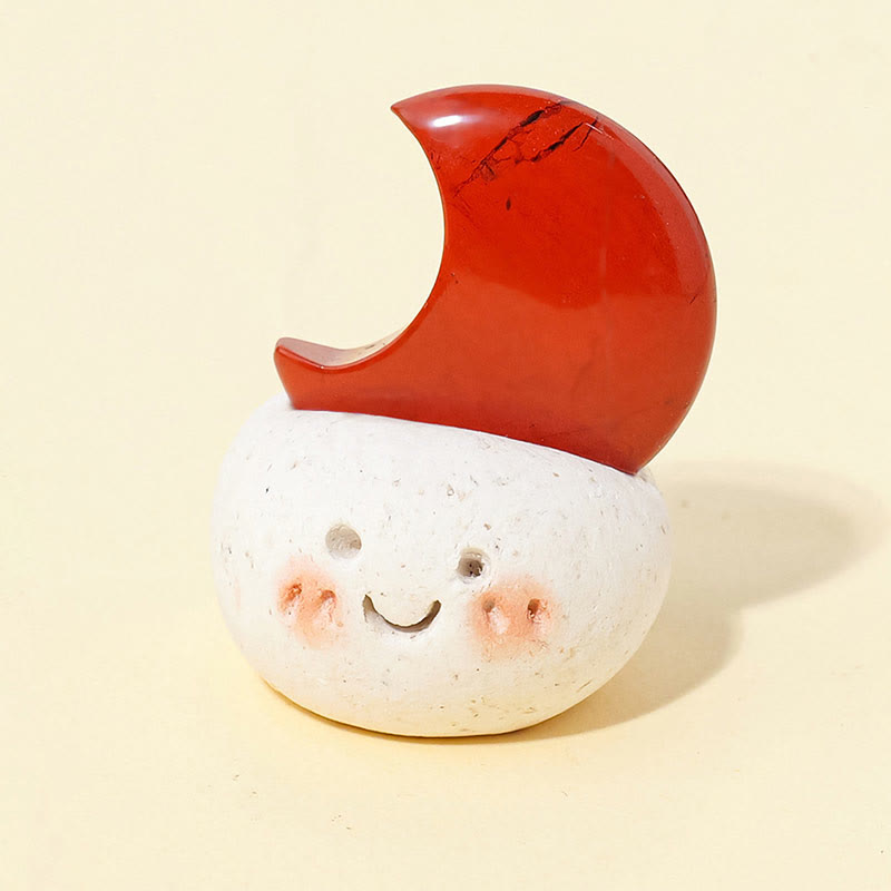 Olivenorma Natural Crystal Moon Cut Small Bean Decoration