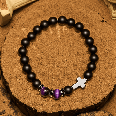 Olivenorma 8mm Hematite Obsidian Tiger Eye Beads Men Bracelet