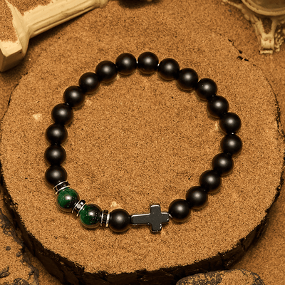 Olivenorma 8mm Hematite Obsidian Tiger Eye Beads Men Bracelet