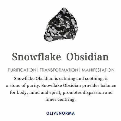 Olivenorma Snowflake Obsidian Hematite Beads Men Bracelet