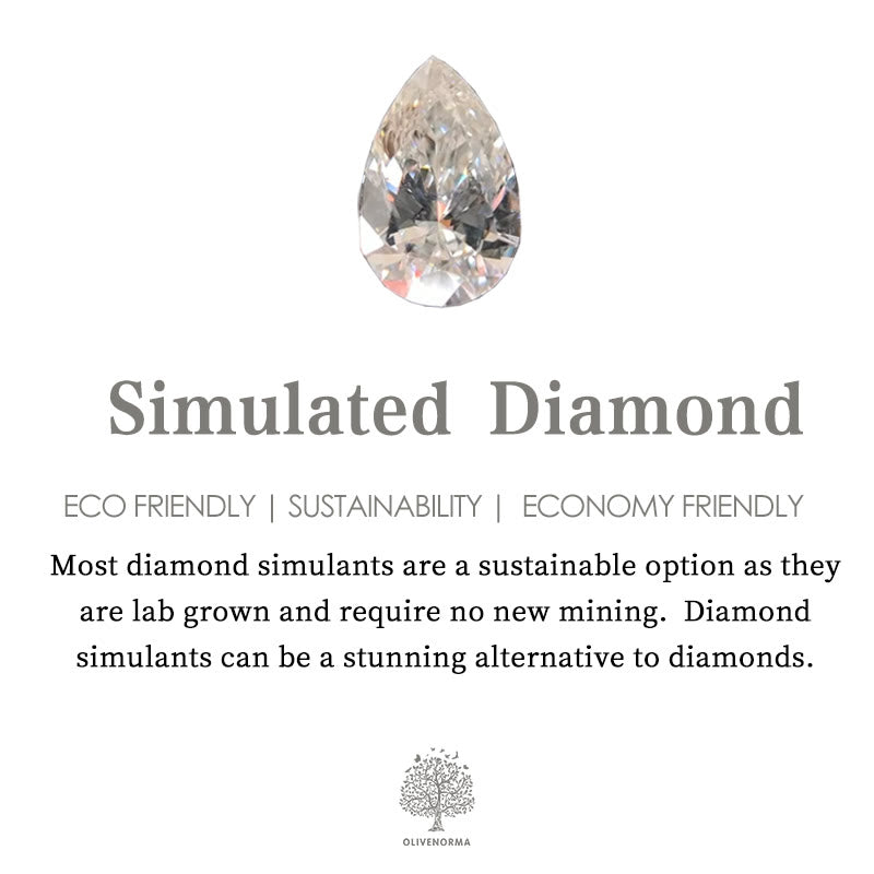 Olivenorma "Gypsophila" Simulated Diamond Heart Ring