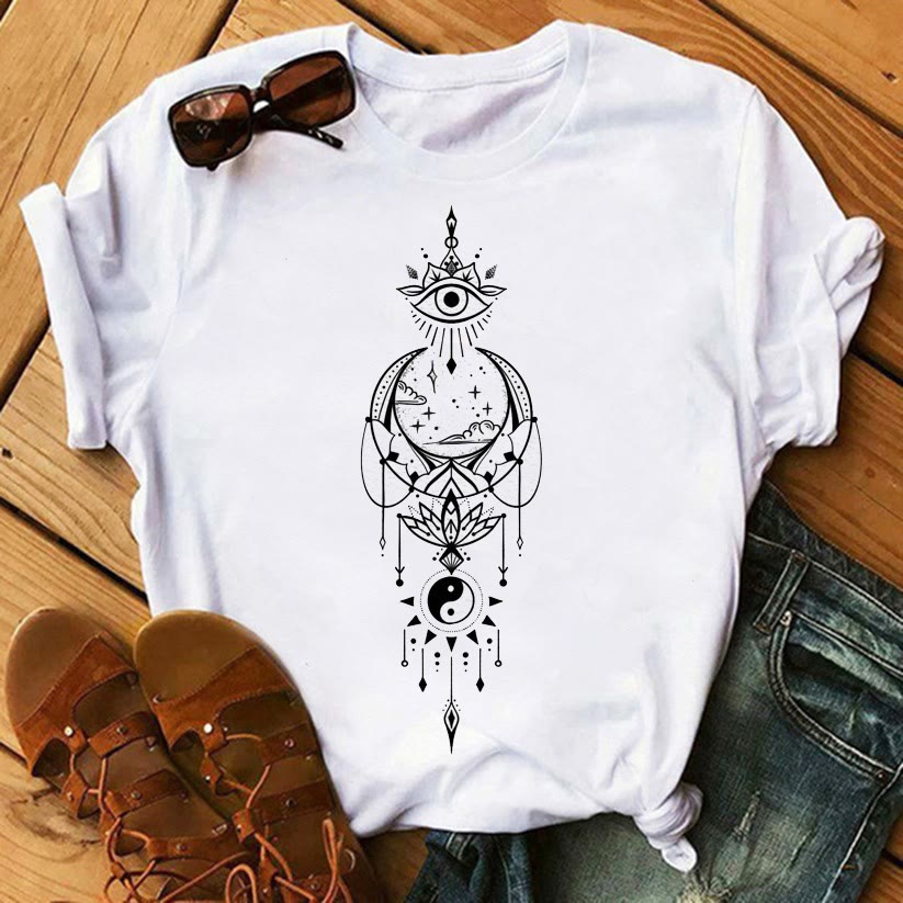 Olivenorma Tarot Print Inspirational Cotton T-Shirts